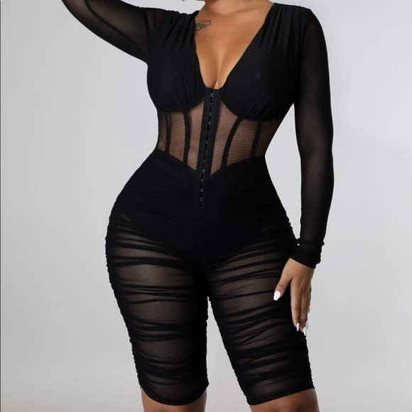 Sheer Mesh Romper - Picture 1 of 7